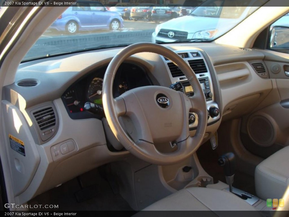 Beige Interior Dashboard for the 2007 Kia Sportage EX V6 #44795854