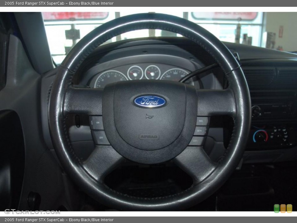 Ebony Black/Blue Interior Steering Wheel for the 2005 Ford Ranger STX SuperCab #44800746