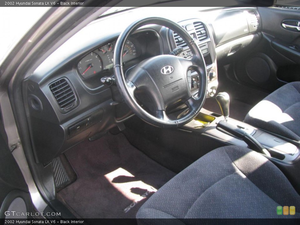 Black Interior Prime Interior for the 2002 Hyundai Sonata LX V6 #44802266