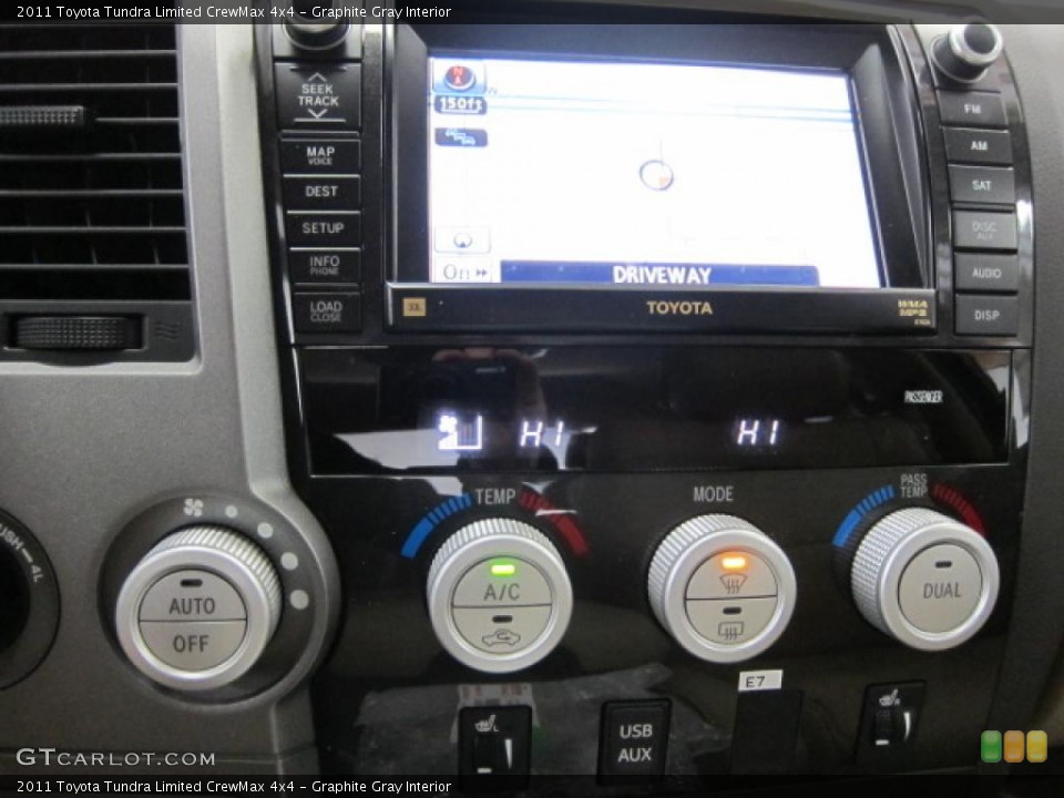 Graphite Gray Interior Controls for the 2011 Toyota Tundra Limited CrewMax 4x4 #44811305