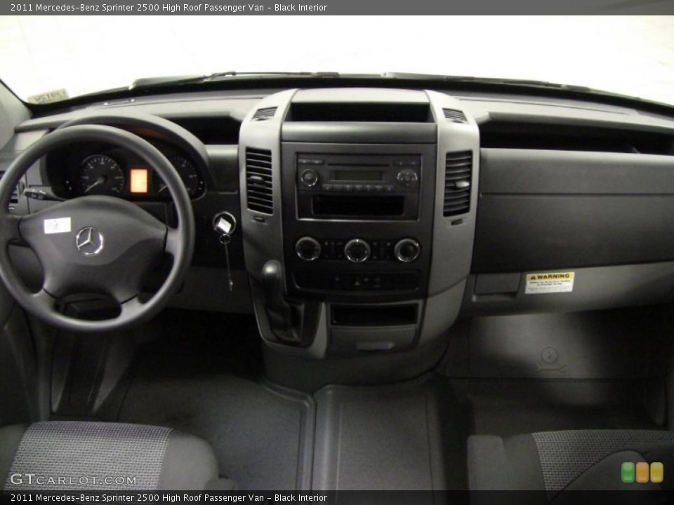 Black Interior Dashboard for the 2011 Mercedes-Benz Sprinter 2500 High Roof Passenger Van #44813824