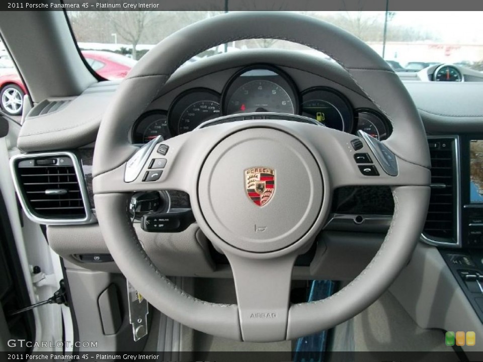 Platinum Grey Interior Steering Wheel for the 2011 Porsche Panamera 4S #44816784