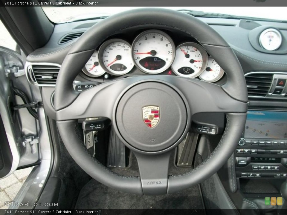 Black Interior Controls for the 2011 Porsche 911 Carrera S Cabriolet #44817360