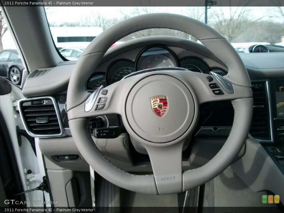 Platinum Grey Interior Steering Wheel for the 2011 Porsche Panamera 4S #44817858