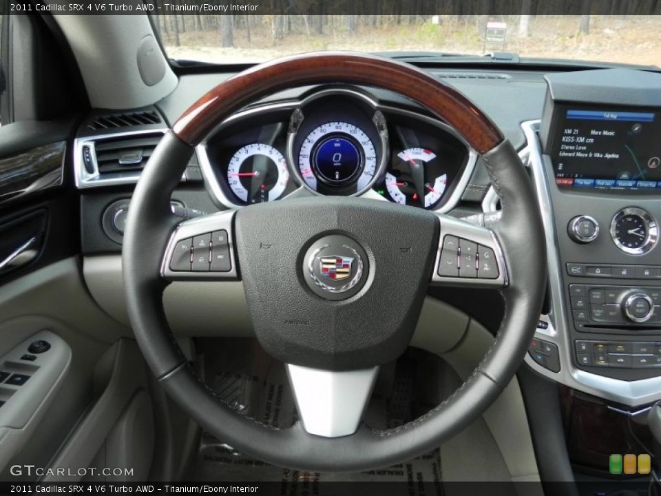 Titanium/Ebony Interior Steering Wheel for the 2011 Cadillac SRX 4 V6 Turbo AWD #44818916
