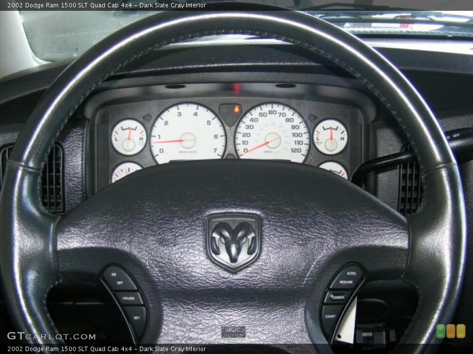 Dark Slate Gray Interior Steering Wheel for the 2002 Dodge Ram 1500 SLT Quad Cab 4x4 #44819560
