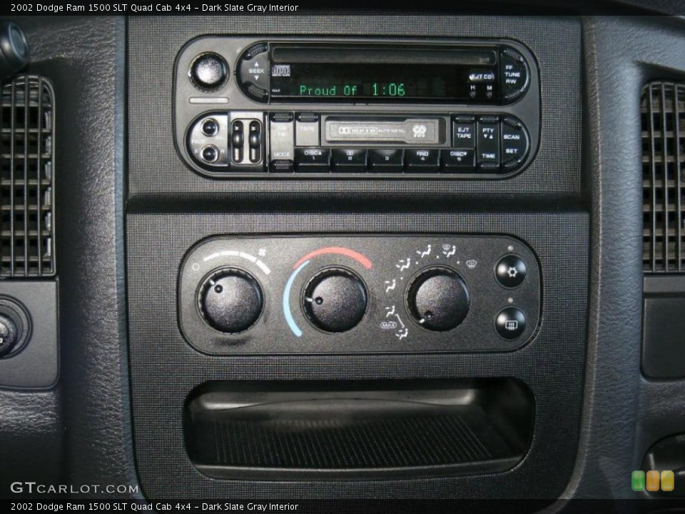 Dark Slate Gray Interior Controls for the 2002 Dodge Ram 1500 SLT Quad Cab 4x4 #44819624