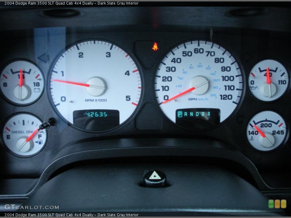 Dark Slate Gray Interior Gauges for the 2004 Dodge Ram 3500 SLT Quad Cab 4x4 Dually #44820136