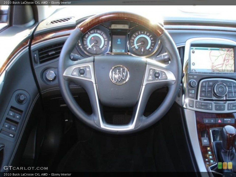 Ebony Interior Steering Wheel for the 2010 Buick LaCrosse CXL AWD #44821264