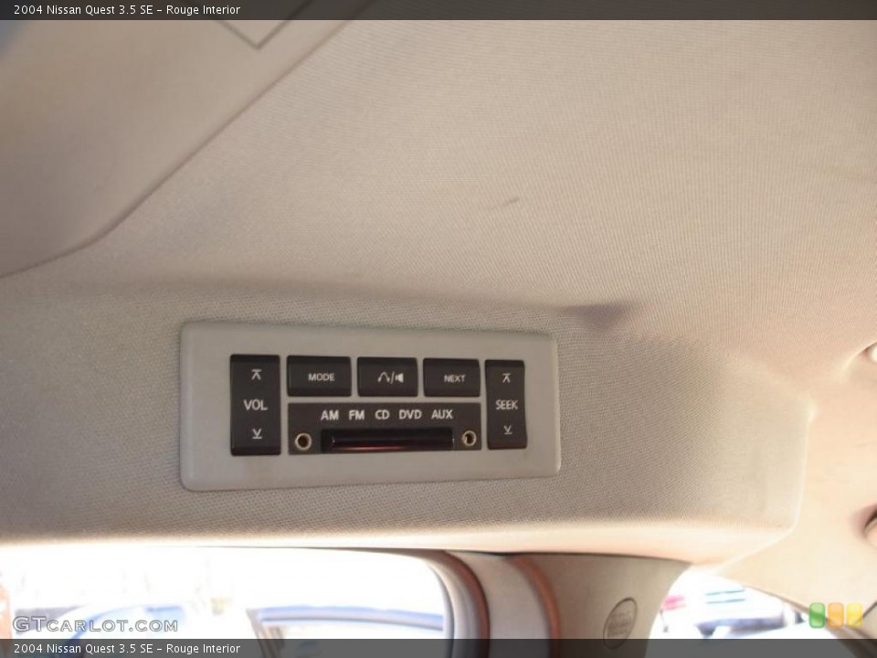 Rouge Interior Controls for the 2004 Nissan Quest 3.5 SE #44821580