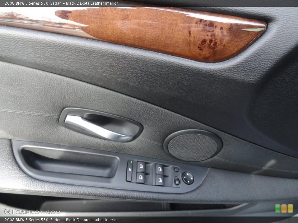 Black Dakota Leather Interior Door Panel for the 2008 BMW 5 Series 550i Sedan #44822248