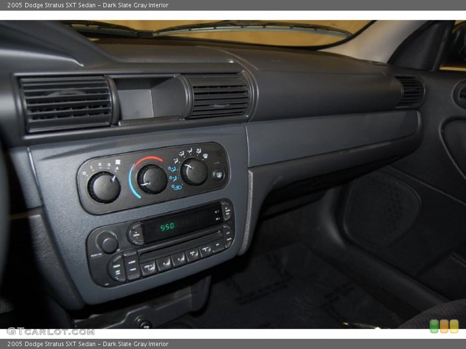 Dark Slate Gray Interior Controls for the 2005 Dodge Stratus SXT Sedan #44828288