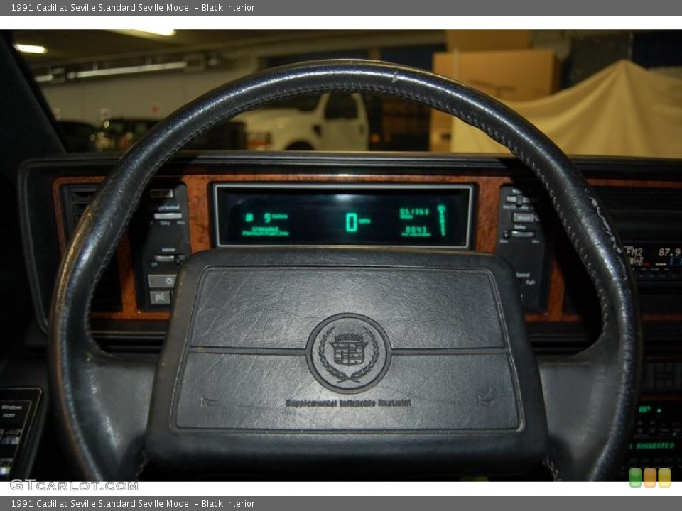 Black Interior Steering Wheel for the 1991 Cadillac Seville  #44829652