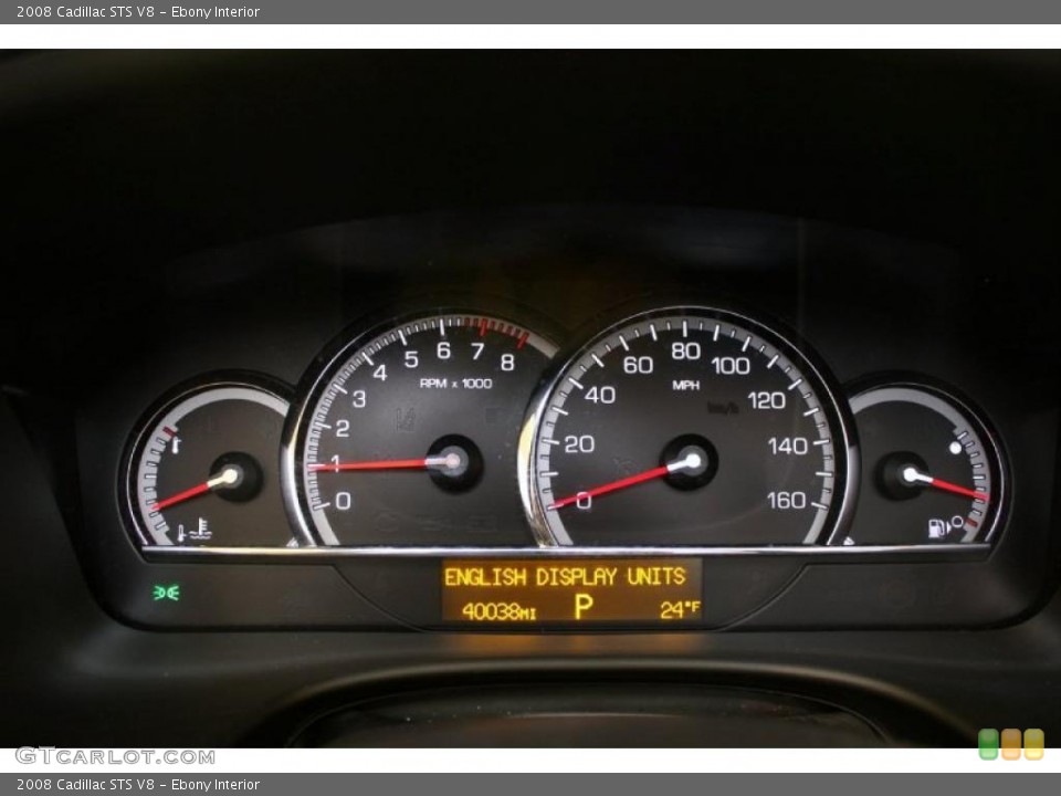 Ebony Interior Gauges for the 2008 Cadillac STS V8 #44830280