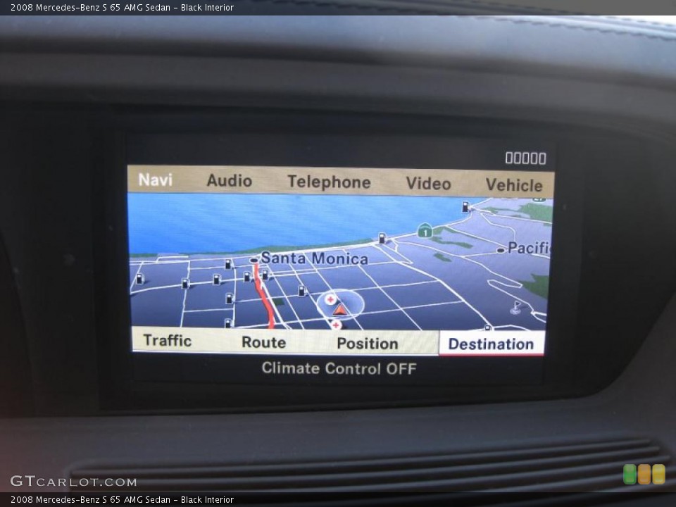 Black Interior Navigation for the 2008 Mercedes-Benz S 65 AMG Sedan #44832400