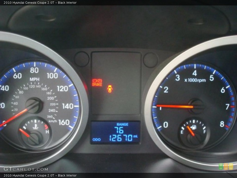Black Interior Gauges for the 2010 Hyundai Genesis Coupe 2.0T #44837600