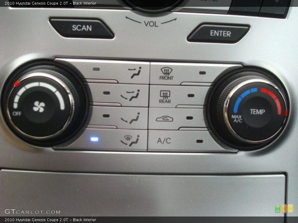 Black Interior Controls for the 2010 Hyundai Genesis Coupe 2.0T #44837664