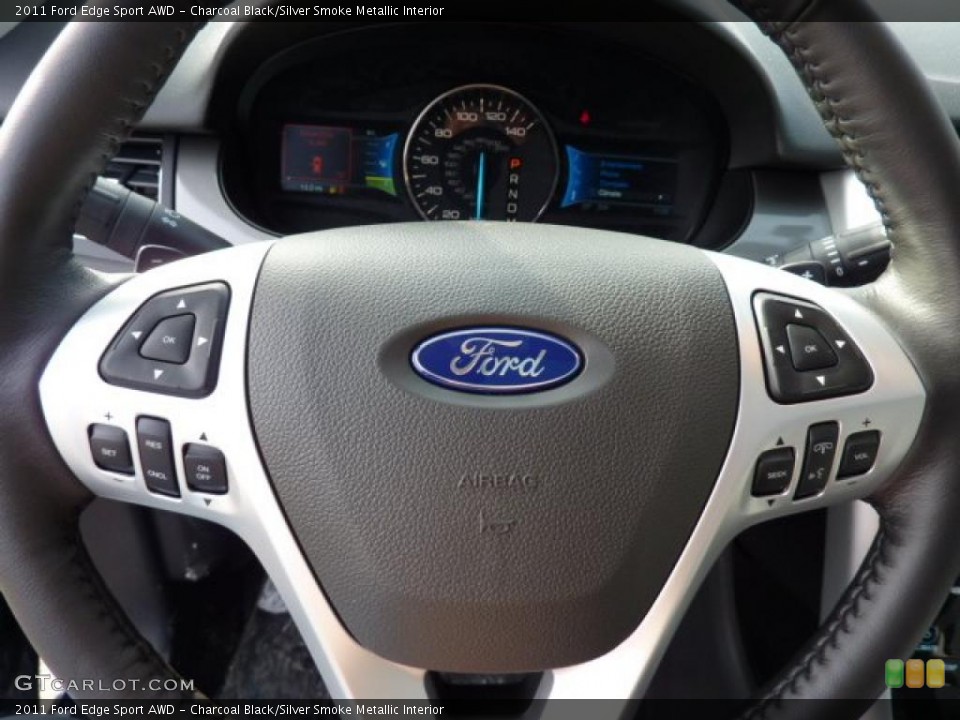 Charcoal Black/Silver Smoke Metallic Interior Controls for the 2011 Ford Edge Sport AWD #44838212