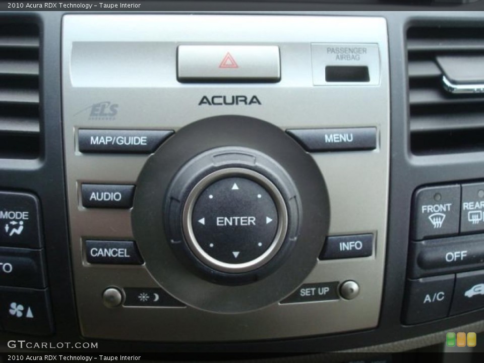 Taupe Interior Controls for the 2010 Acura RDX Technology #44840048