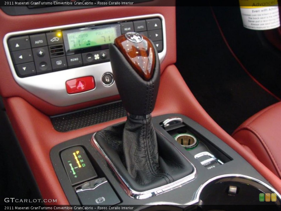 Rosso Corallo Interior Transmission for the 2011 Maserati GranTurismo Convertible GranCabrio #44844476