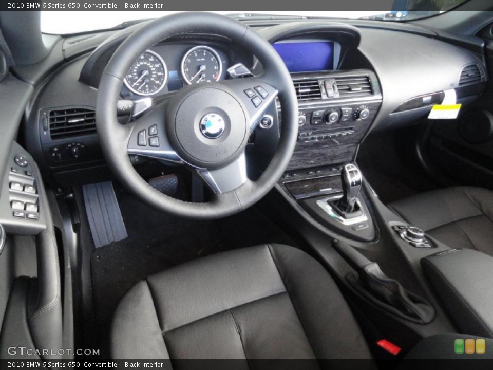 Black Interior Prime Interior for the 2010 BMW 6 Series 650i Convertible #44846044