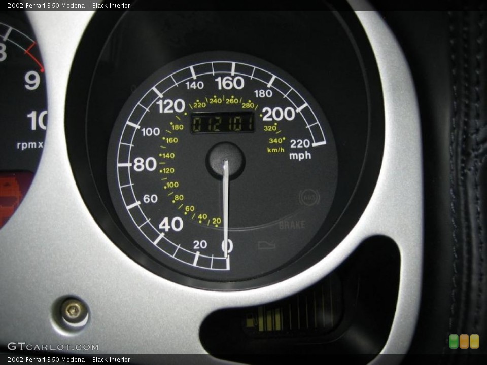 Black Interior Gauges for the 2002 Ferrari 360 Modena #44846960