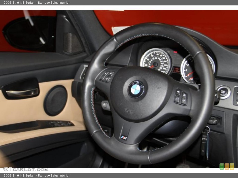 Bamboo Beige Interior Steering Wheel for the 2008 BMW M3 Sedan #44851144