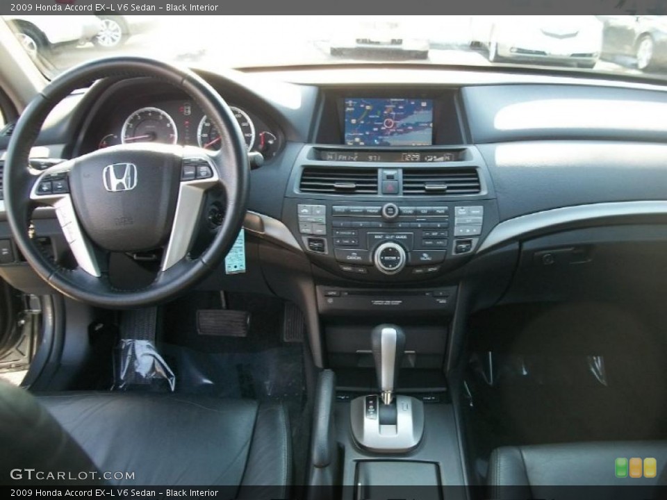 Black Interior Dashboard for the 2009 Honda Accord EX-L V6 Sedan #44852584
