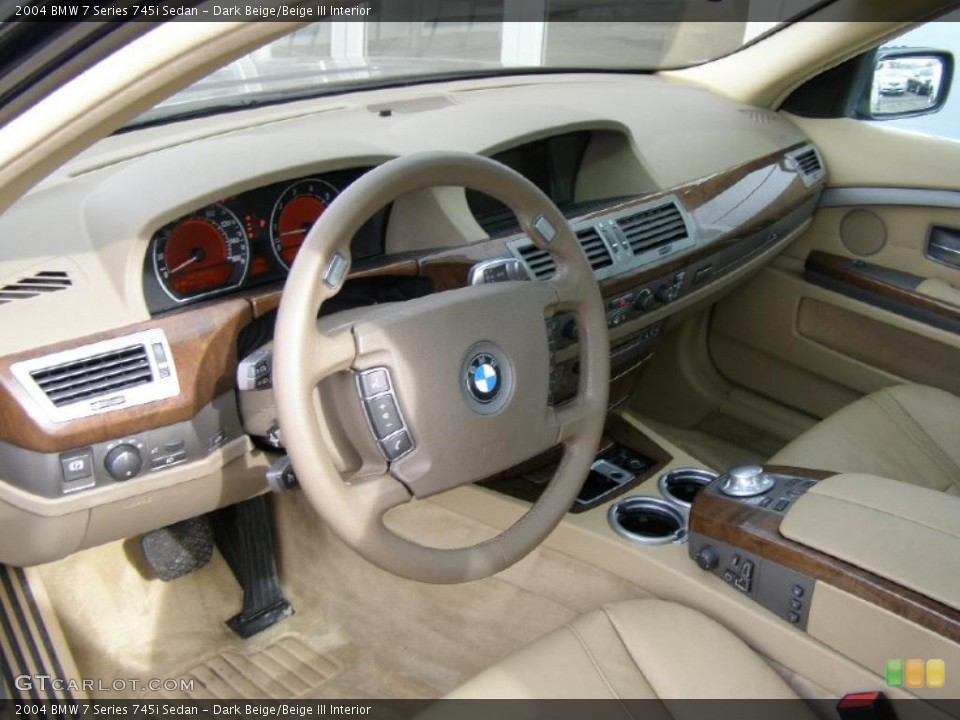 Dark Beige/Beige III Interior Prime Interior for the 2004 BMW 7 Series 745i Sedan #44854476