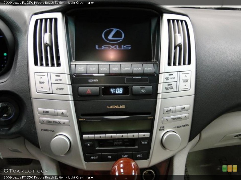 Light Gray Interior Controls for the 2009 Lexus RX 350 Pebble Beach Edition #44856152