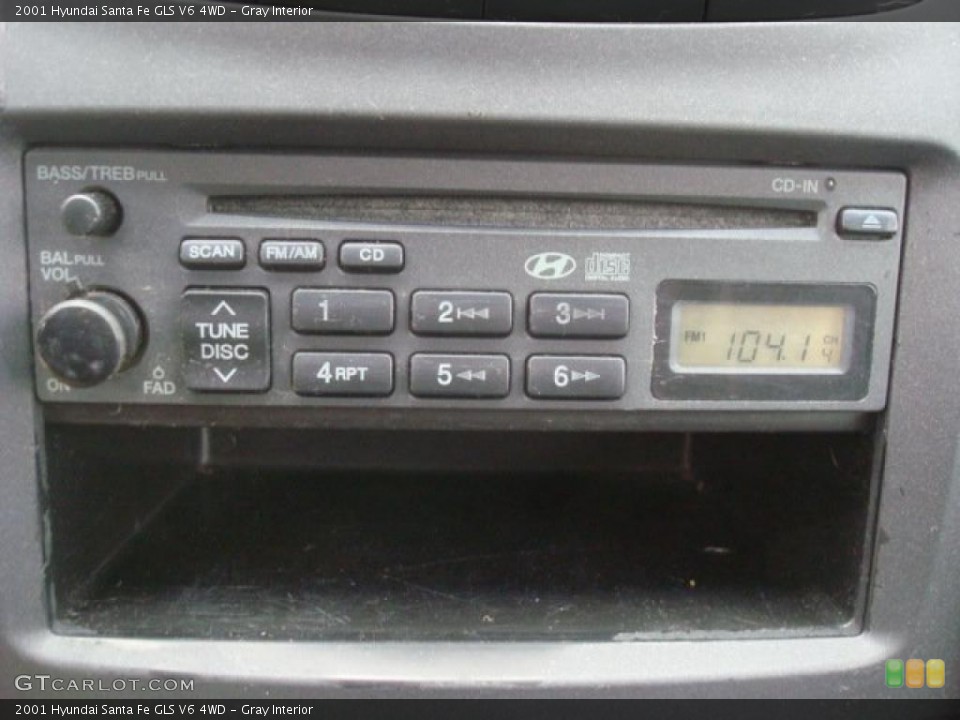 Gray Interior Controls for the 2001 Hyundai Santa Fe GLS V6 4WD #44859080