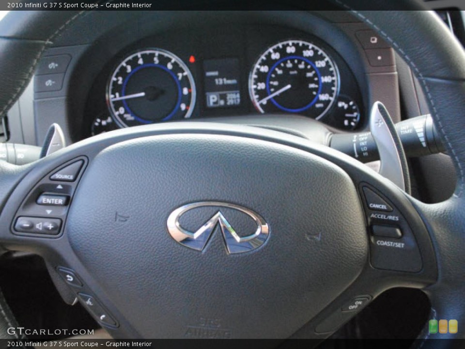 Graphite Interior Controls for the 2010 Infiniti G 37 S Sport Coupe #44867701