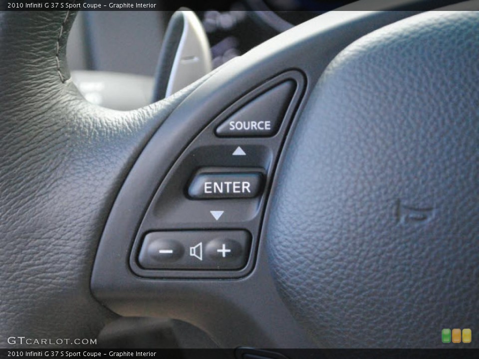 Graphite Interior Controls for the 2010 Infiniti G 37 S Sport Coupe #44867724