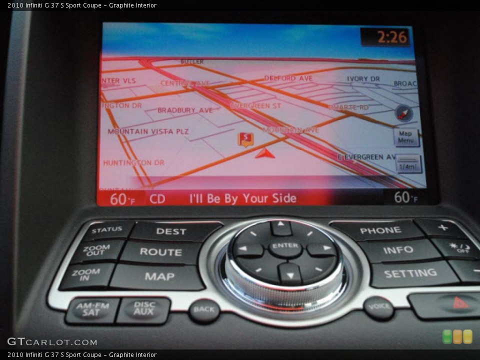 Graphite Interior Navigation for the 2010 Infiniti G 37 S Sport Coupe #44867756