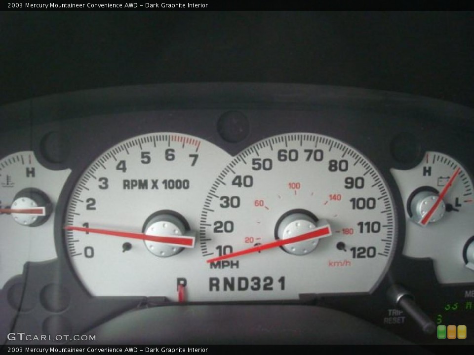 Dark Graphite Interior Gauges for the 2003 Mercury Mountaineer Convenience AWD #44868460
