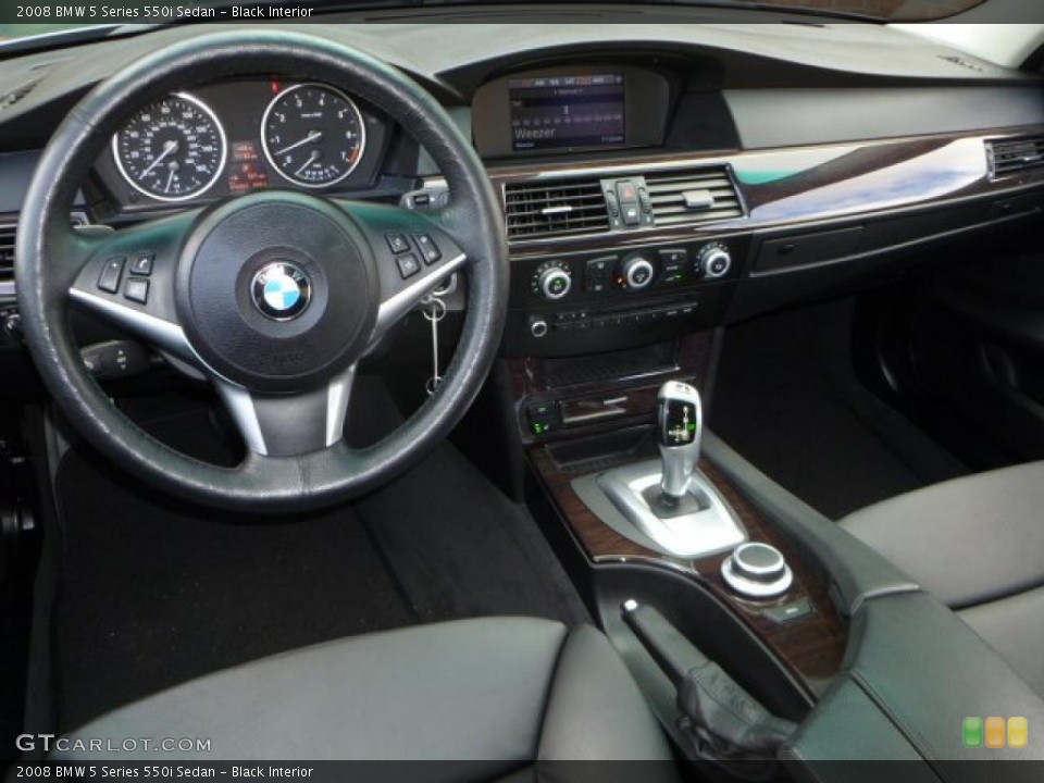 Black Interior Prime Interior for the 2008 BMW 5 Series 550i Sedan #44869636