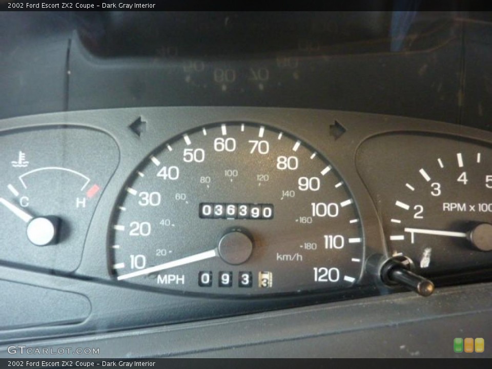 Dark Gray Interior Gauges for the 2002 Ford Escort ZX2 Coupe #44871144