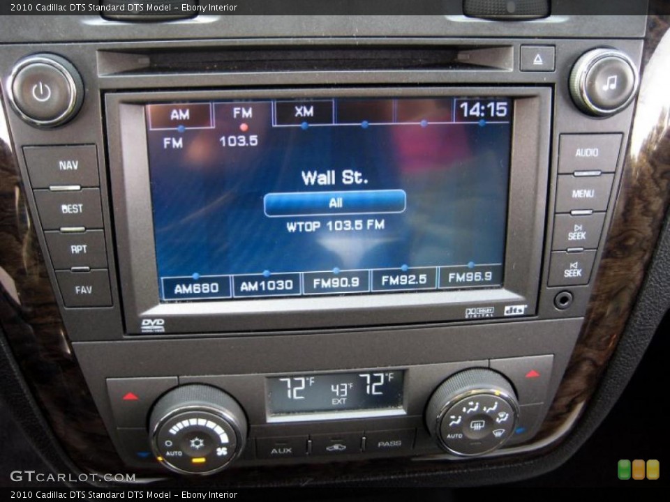 Ebony Interior Controls for the 2010 Cadillac DTS  #44873157
