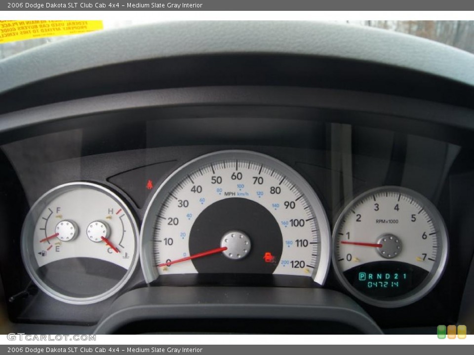 Medium Slate Gray Interior Gauges for the 2006 Dodge Dakota SLT Club Cab 4x4 #44877753