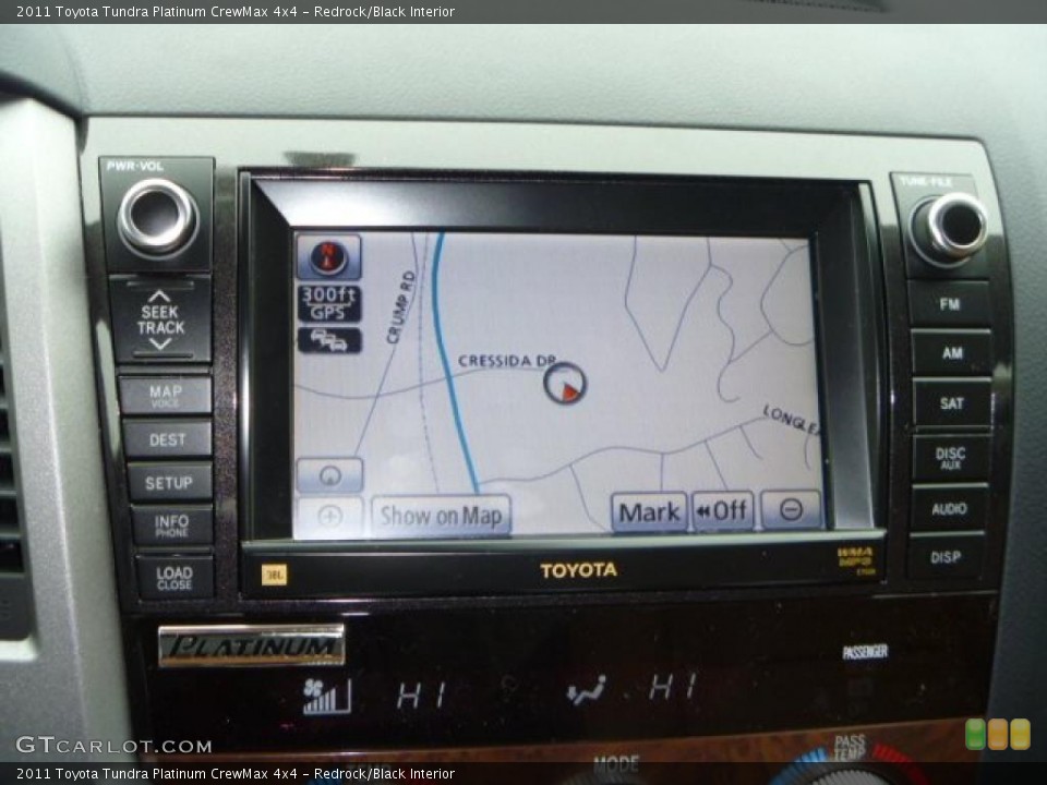 Redrock/Black Interior Navigation for the 2011 Toyota Tundra Platinum CrewMax 4x4 #44878961
