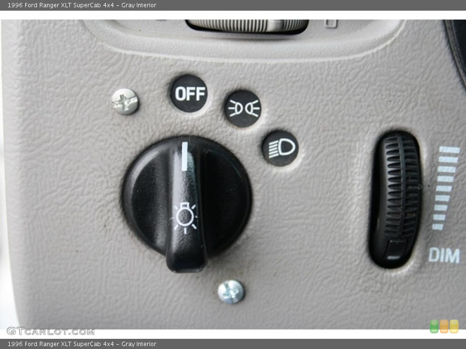 Gray Interior Controls for the 1996 Ford Ranger XLT SuperCab 4x4 #44879973