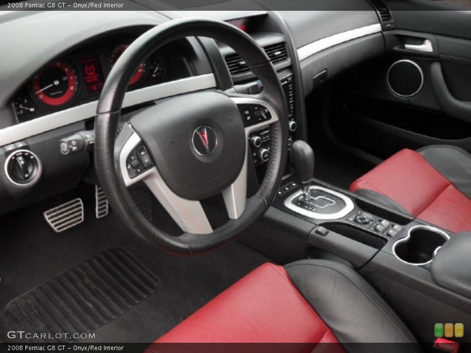 Onyx/Red 2008 Pontiac G8 Interiors
