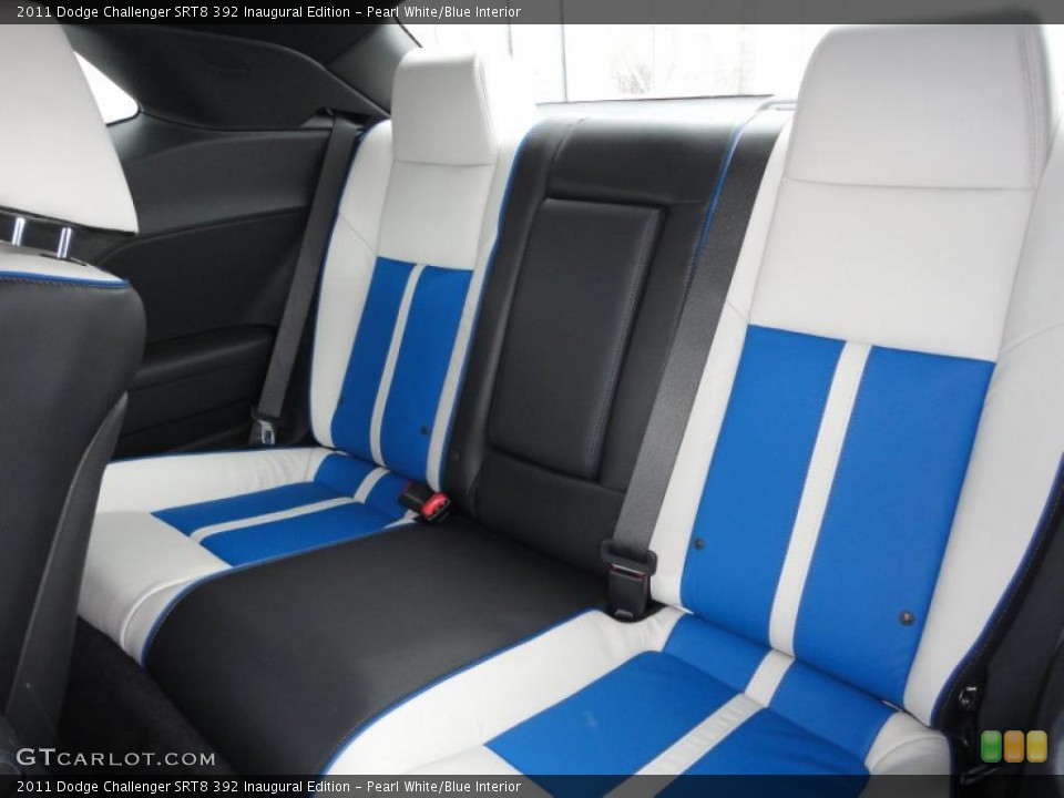 Pearl White/Blue Interior Photo for the 2011 Dodge Challenger SRT8 392 Inaugural Edition #44883949