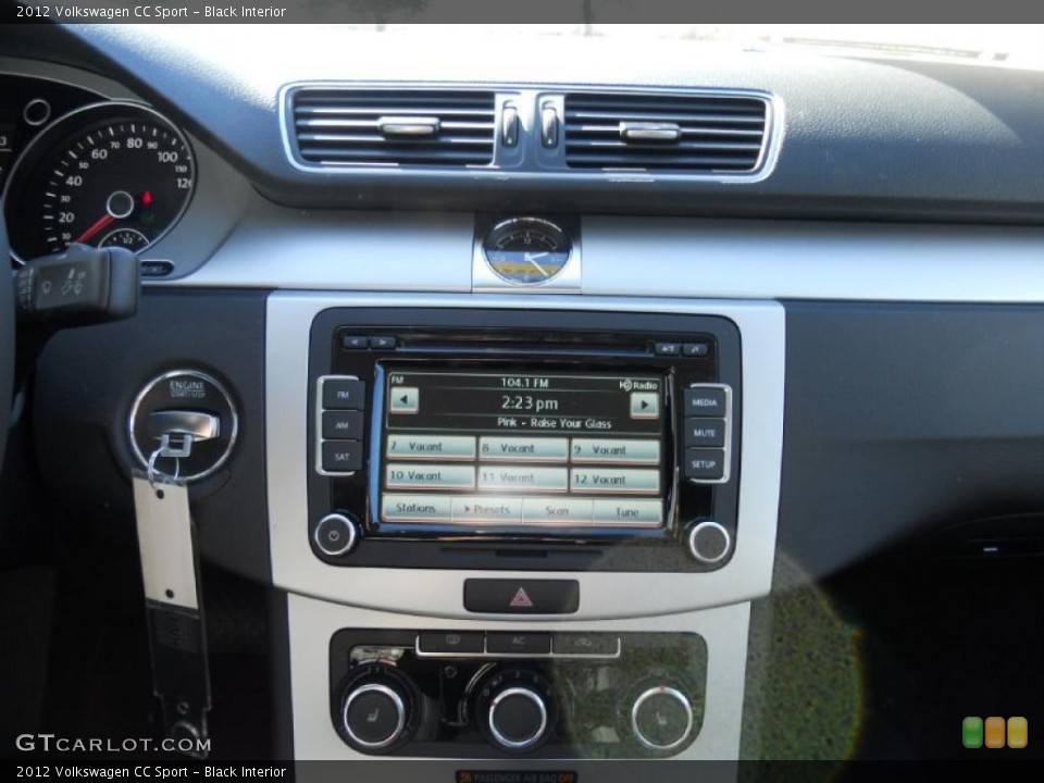 Black Interior Controls for the 2012 Volkswagen CC Sport #44884505