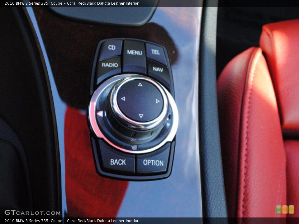 Coral Red/Black Dakota Leather Interior Controls for the 2010 BMW 3 Series 335i Coupe #44892541