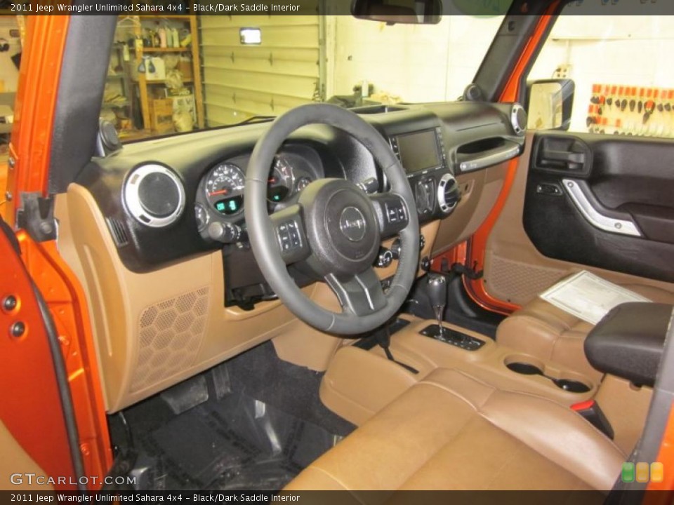 Black/Dark Saddle Interior Prime Interior for the 2011 Jeep Wrangler Unlimited Sahara 4x4 #44892577