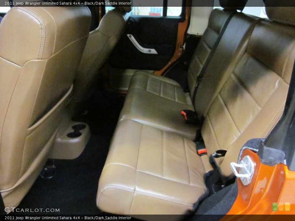 Black/Dark Saddle Interior Photo for the 2011 Jeep Wrangler Unlimited Sahara 4x4 #44892665