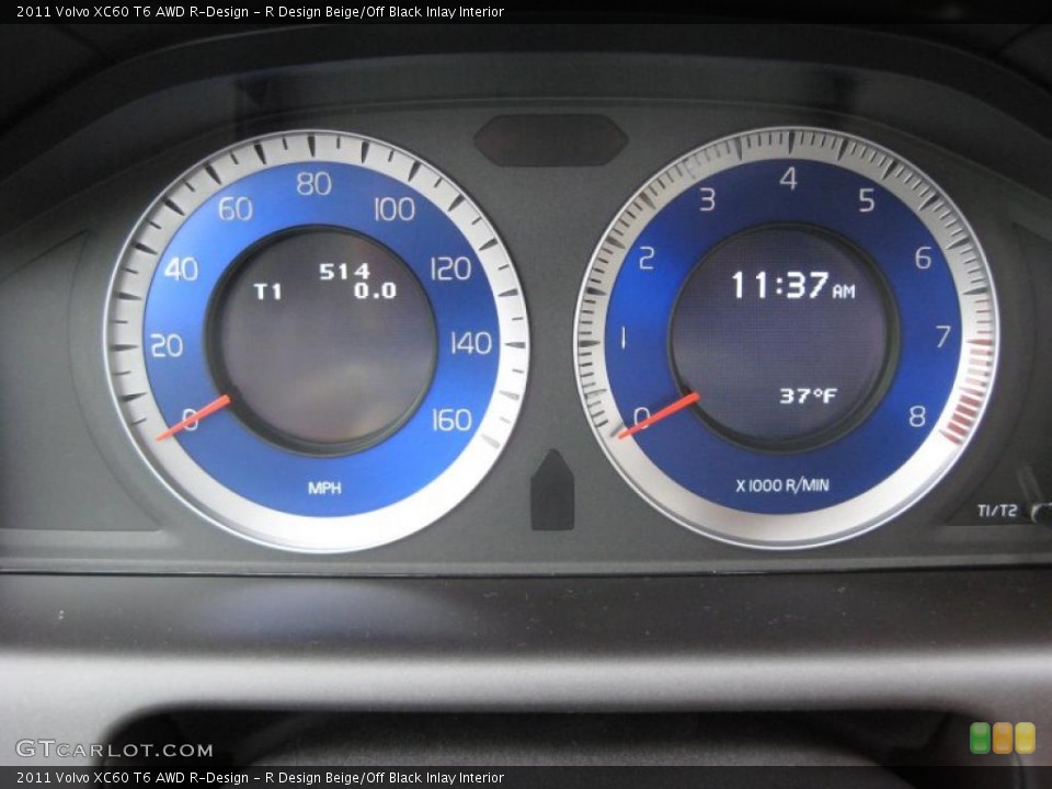 R Design Beige/Off Black Inlay Interior Gauges for the 2011 Volvo XC60 T6 AWD R-Design #44892669