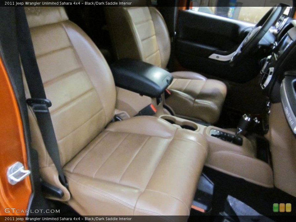 Black/Dark Saddle Interior Photo for the 2011 Jeep Wrangler Unlimited Sahara 4x4 #44892825