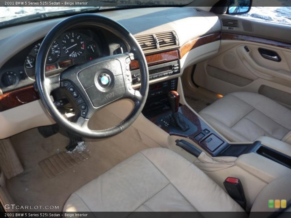 Beige Interior Prime Interior for the 2001 BMW 5 Series 525i Sedan #44893533